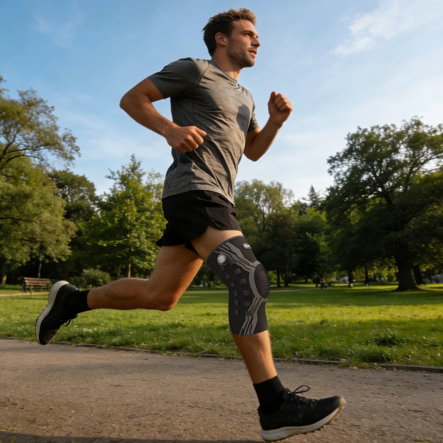 Kuangmi Professional Knee Brace Support for Pain Relief, Joint Recovery and Sports